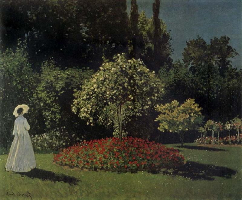 Claude Monet Lady in the Garden oil painting image